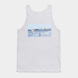 Two seagulls flying above the water Tank Top